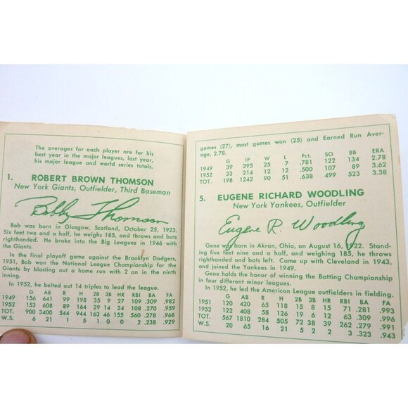 Sawyers View Master Baseball Stars reel no 727 BOOKLET ONLY - Picture 3 of 4